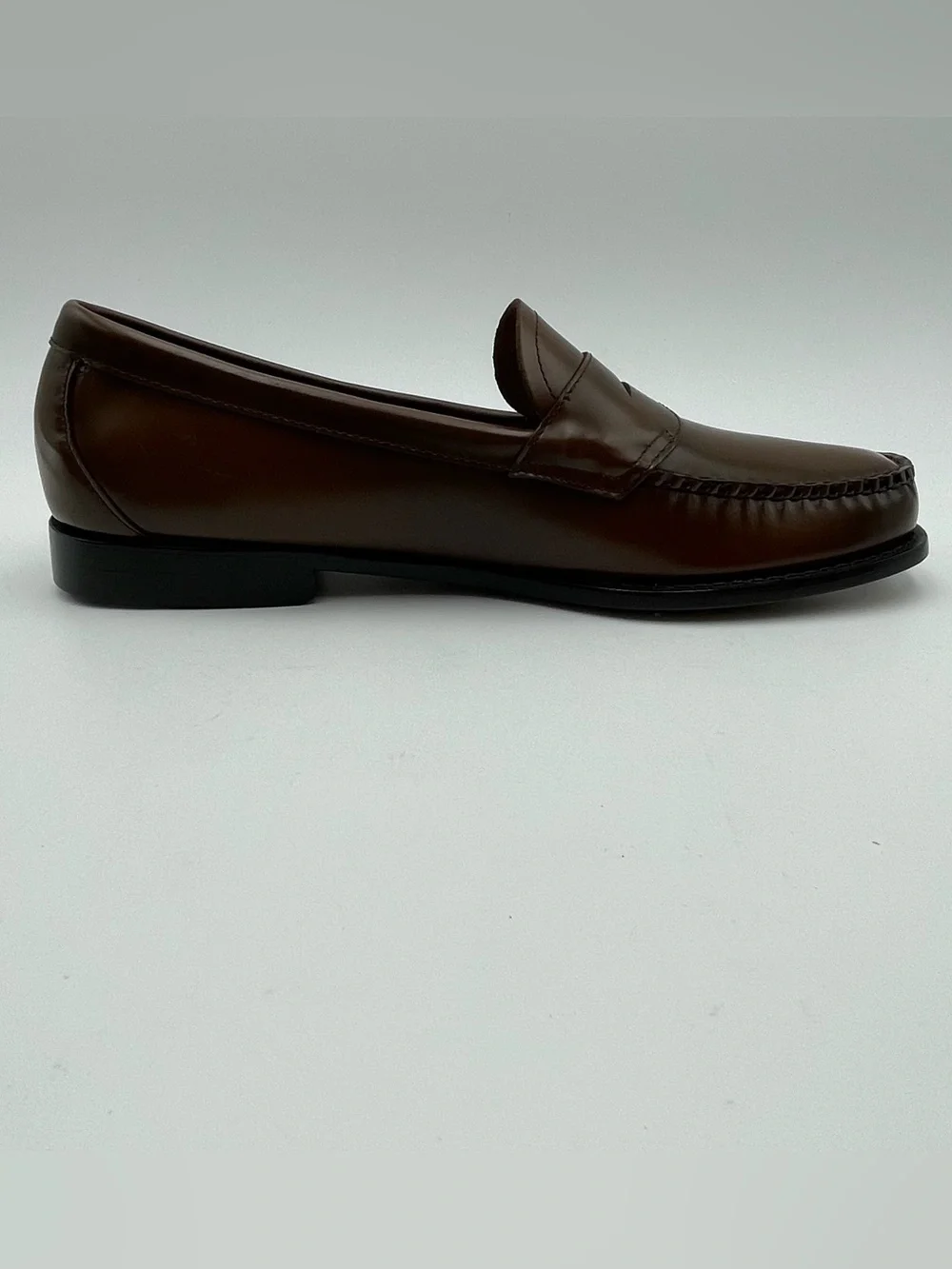 G.H. Bass Men SZ 13D Logan Weejun Cognac Leather Penny Loafers MSRP $195